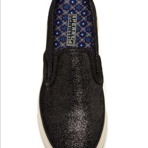 Sperry black metallic shoes